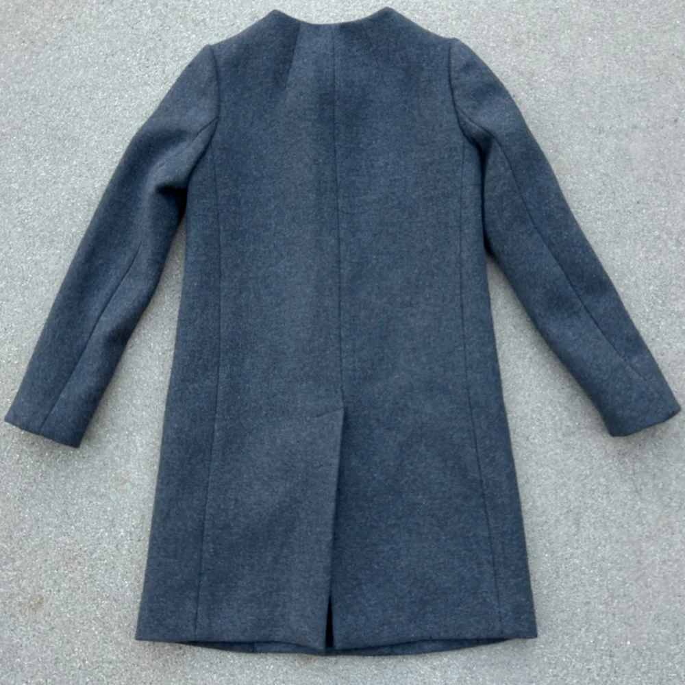 Madewell Curator Wool Long Gray Coat Finely Crafted Women Size XS - Picture 10 of 12